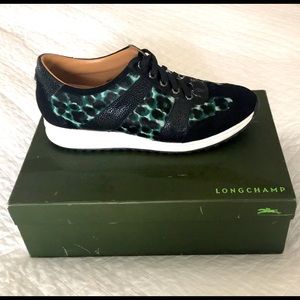 Longchamp Pony Animal Print Sneakers